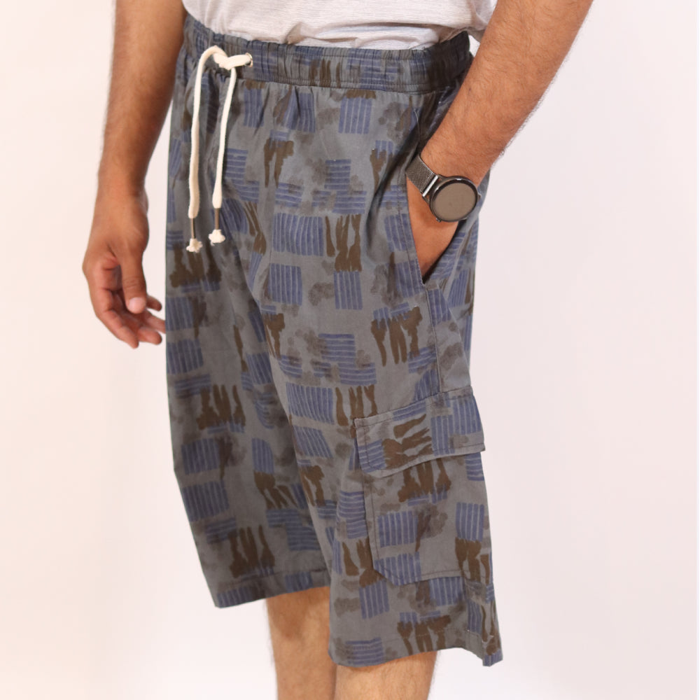 DryFit Patterned Cargo Comfort Shorts for Men