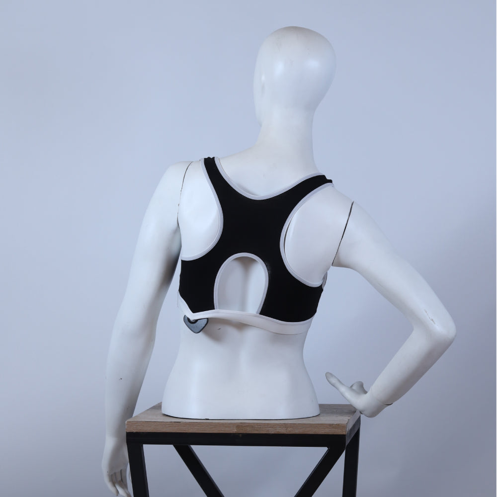 Contrast-Panel Performance Sports Bra
