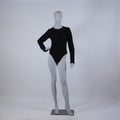 Women’s Classic Crew Neck Full-Sleeve Bodysuit – Midnight Black