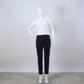 Classic White Ribbed Knit Top for Women