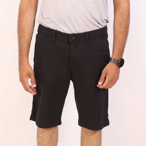 Classic Casual Chino Shorts - Black