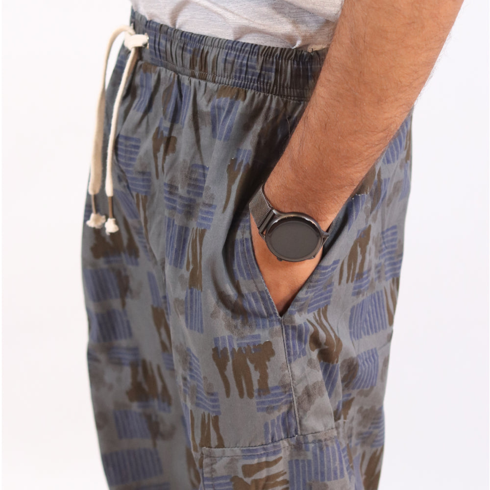 DryFit Patterned Cargo Comfort Shorts for Men