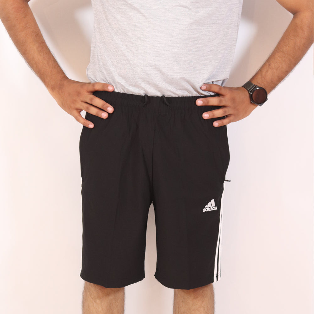 Three-Stripe Performance Training Shorts - Black