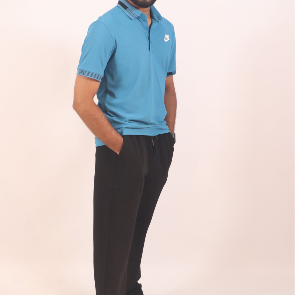 Men's All-Day Sporty Performance Track Suit - Blue & Black