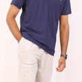 Men's All-Day Sporty Performance Track Suit - Navy Blue & Light Grey