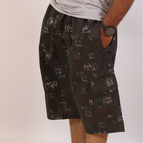 DryFit Abstract Camo Cargo Shorts for Men