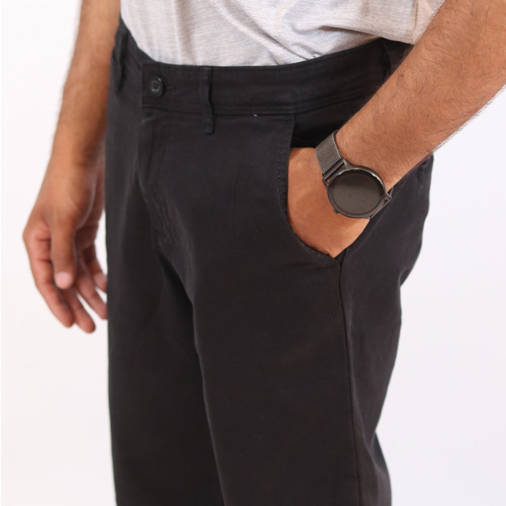 Classic Casual Chino Shorts - Black