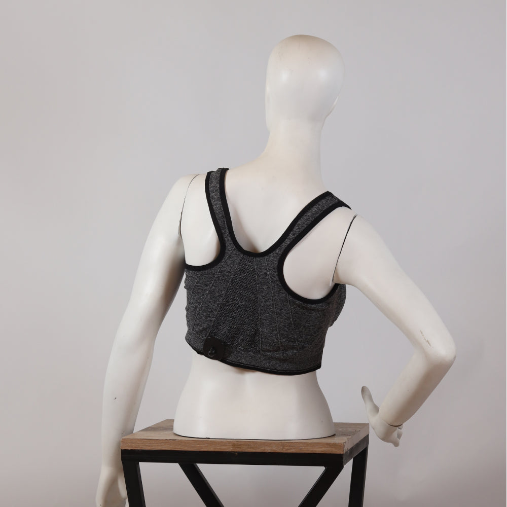 Comfort Fit Front-Zip Seamless Sports Bra