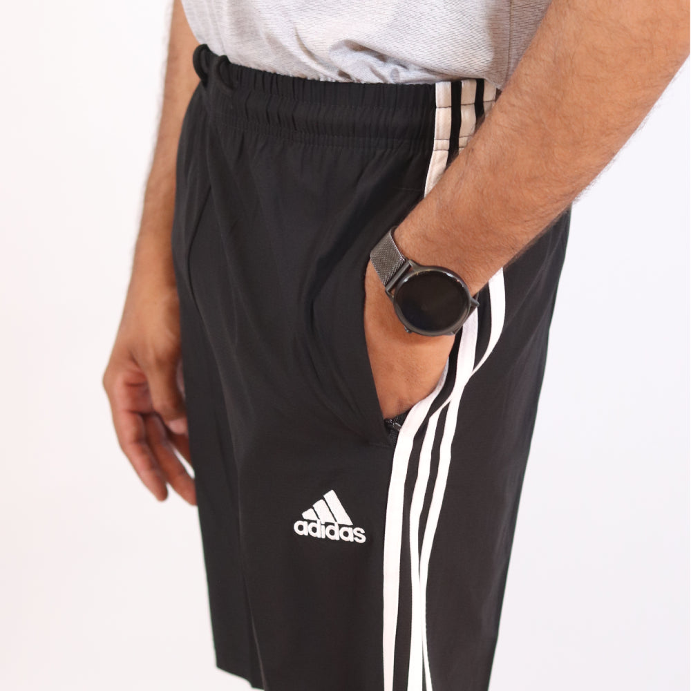 Three-Stripe Performance Training Shorts - Black
