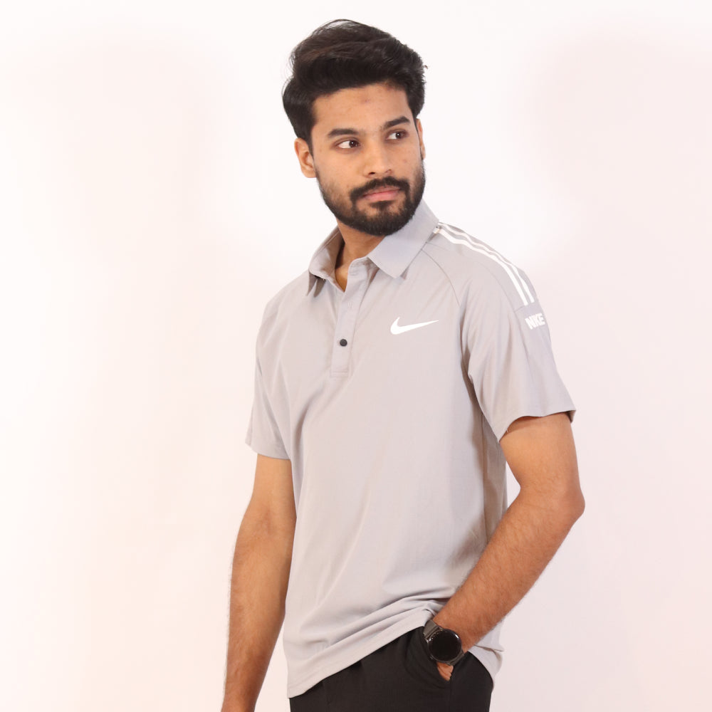 Men's All-Day Sporty Performance Track Suit - Light Grey & Black