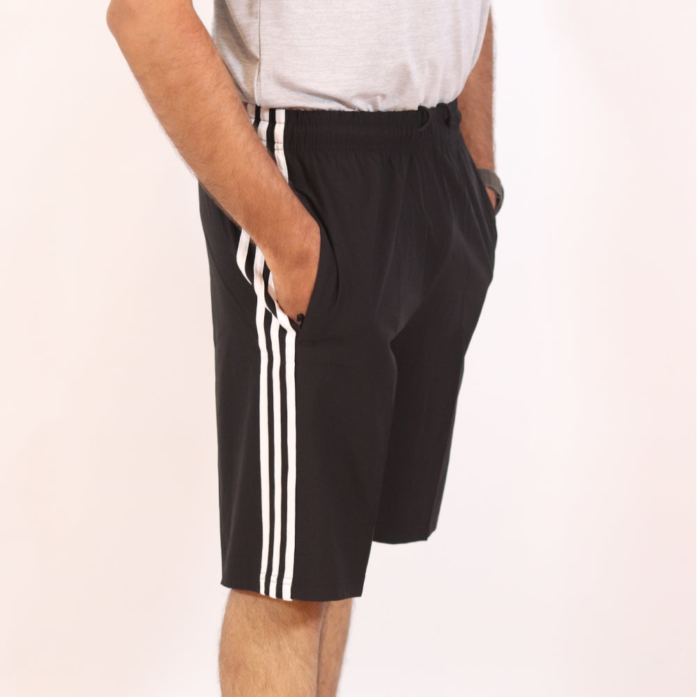 Three-Stripe Performance Training Shorts - Black