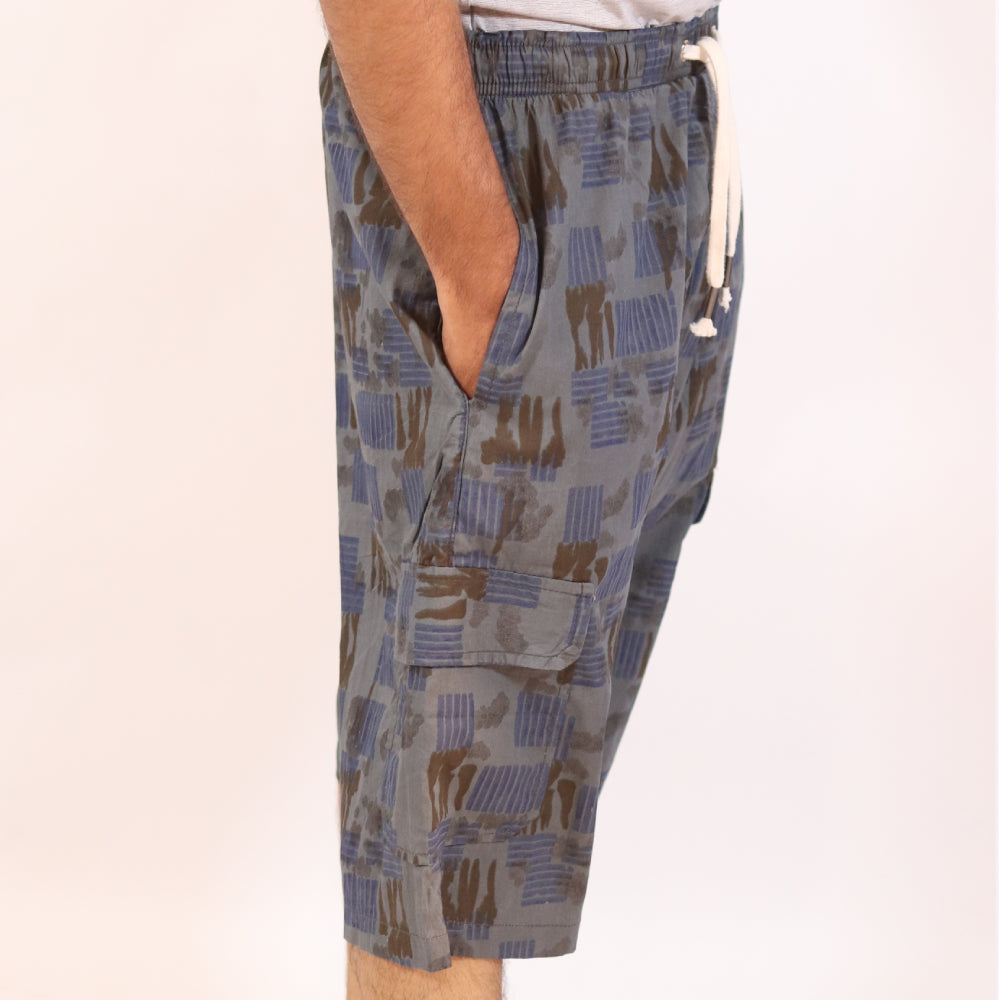 DryFit Patterned Cargo Comfort Shorts for Men
