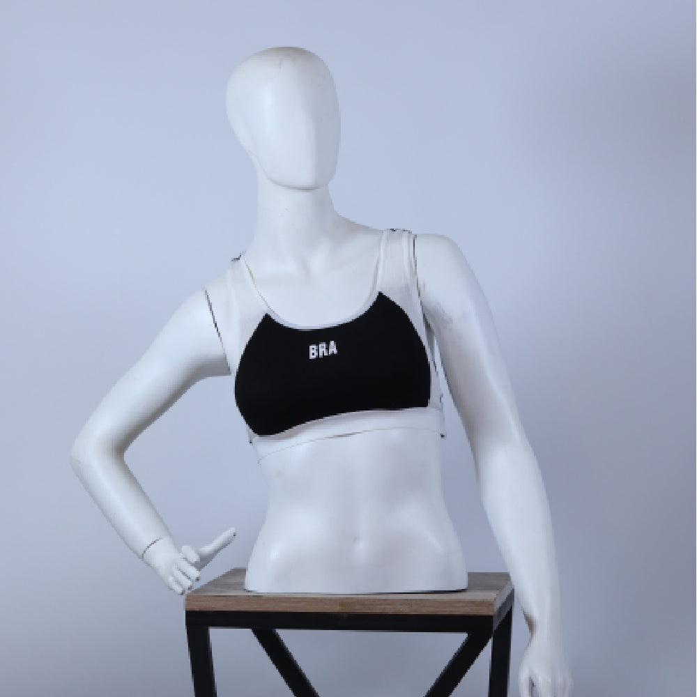 Contrast-Panel Performance Sports Bra