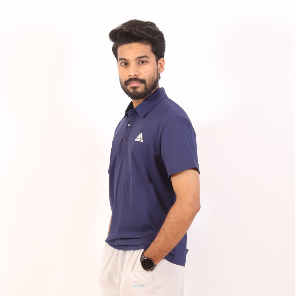 Men's All-Day Sporty Performance Track Suit - Navy Blue & Light Grey