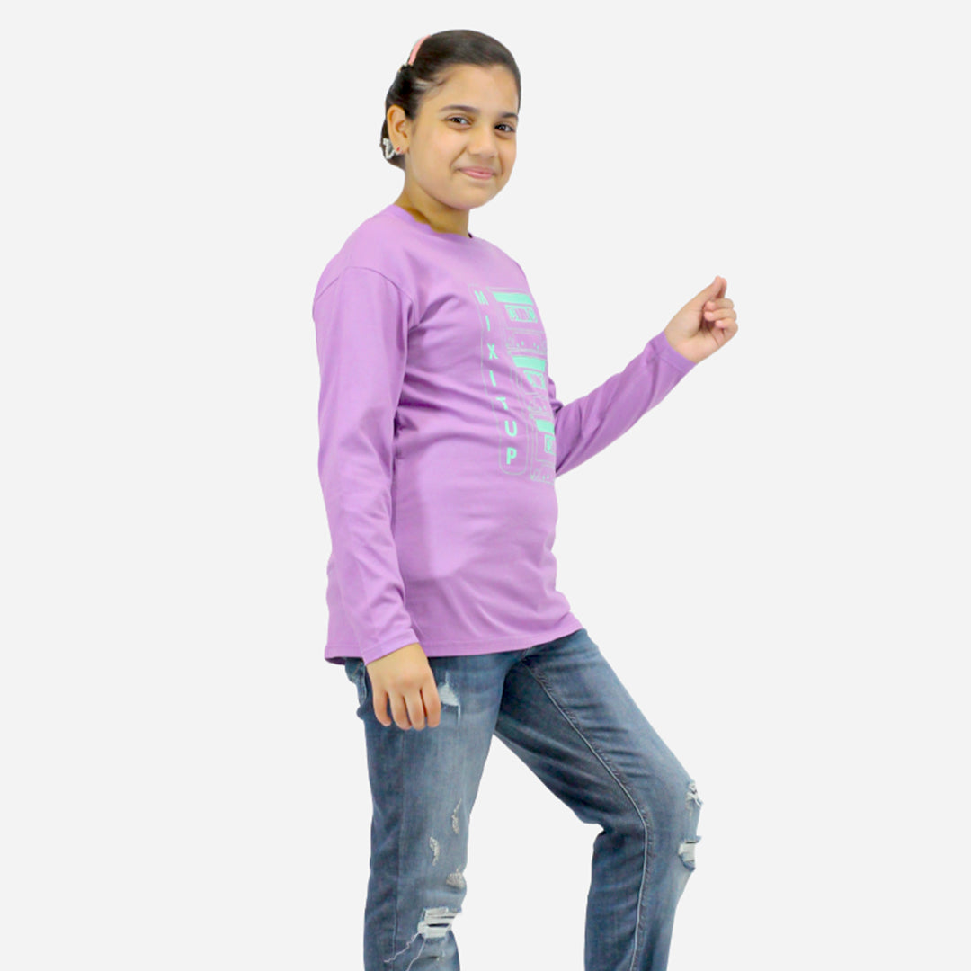 ZR Girls Pruple Color T-shirt