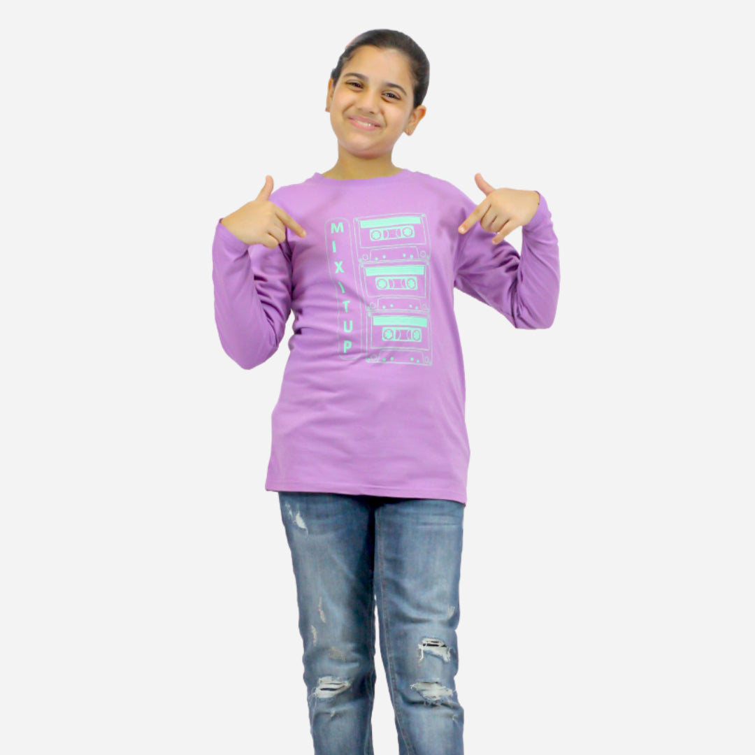 ZR Girls Pruple Color T-shirt