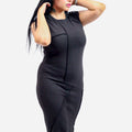 BHOO Women's Black Color Long Dress