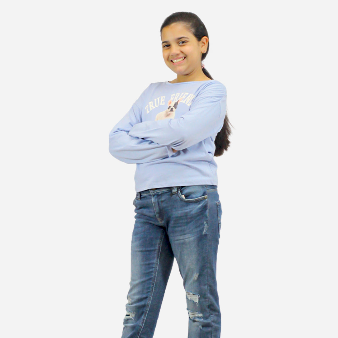 BMBO Girls Light Blue T-shirt