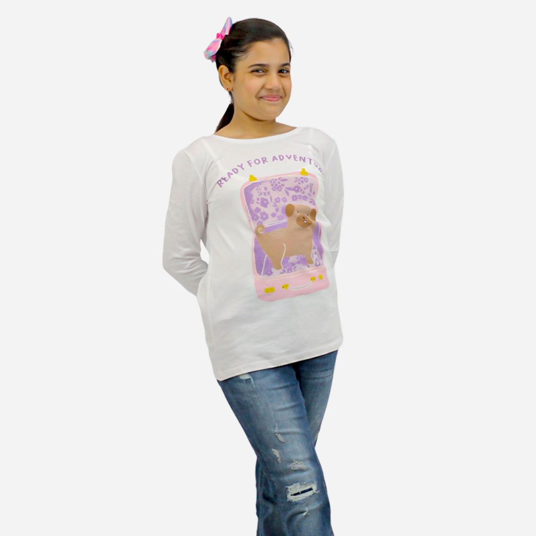 RSVD Girls White Color T-shirt