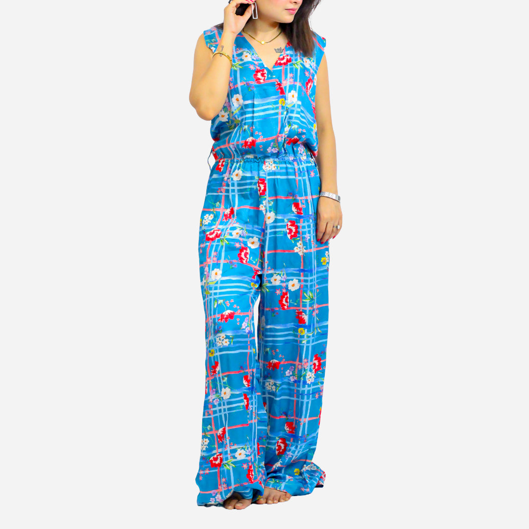 MM Womens's Jumpsuit Blue Color