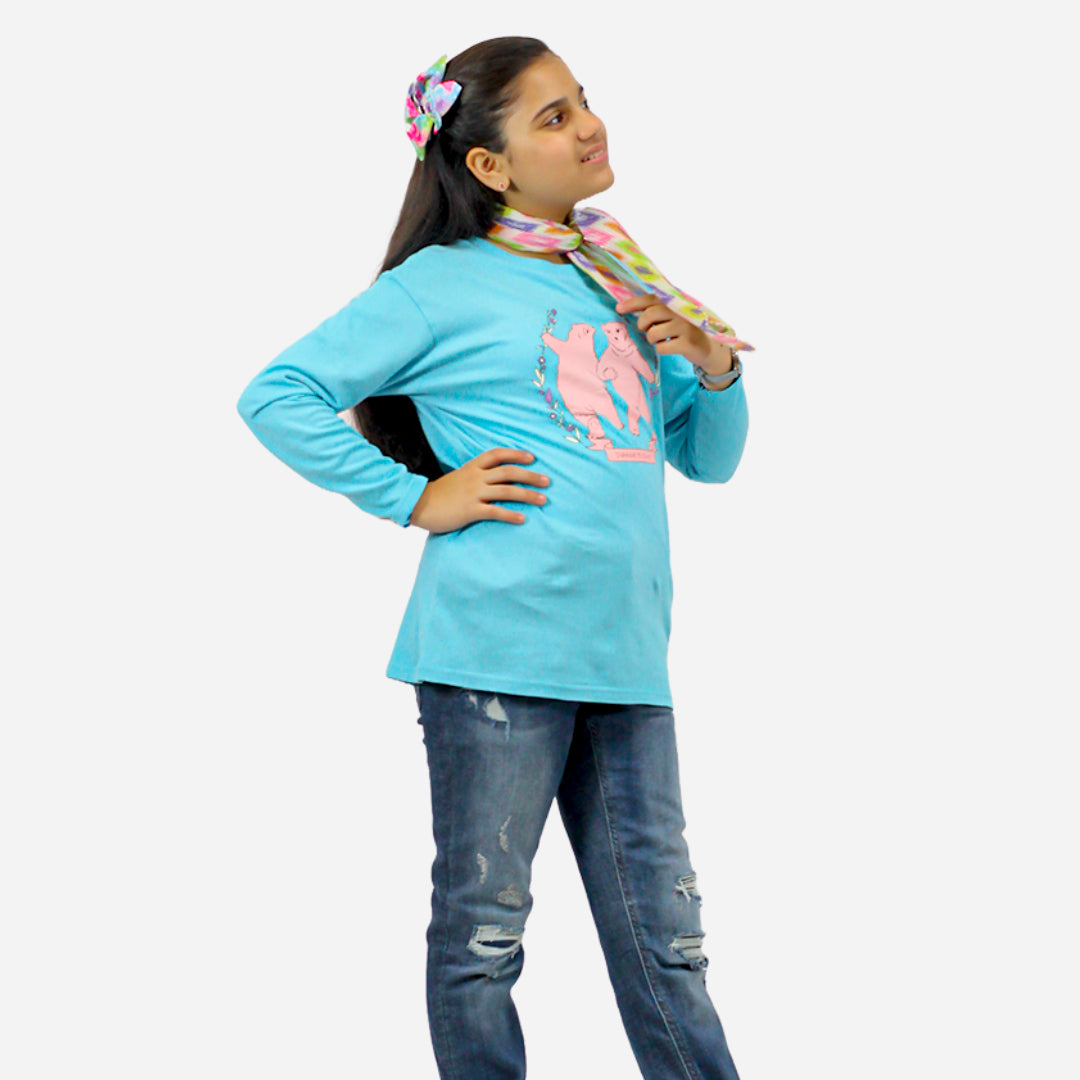 RSVD Girls Blue Color T-shirt