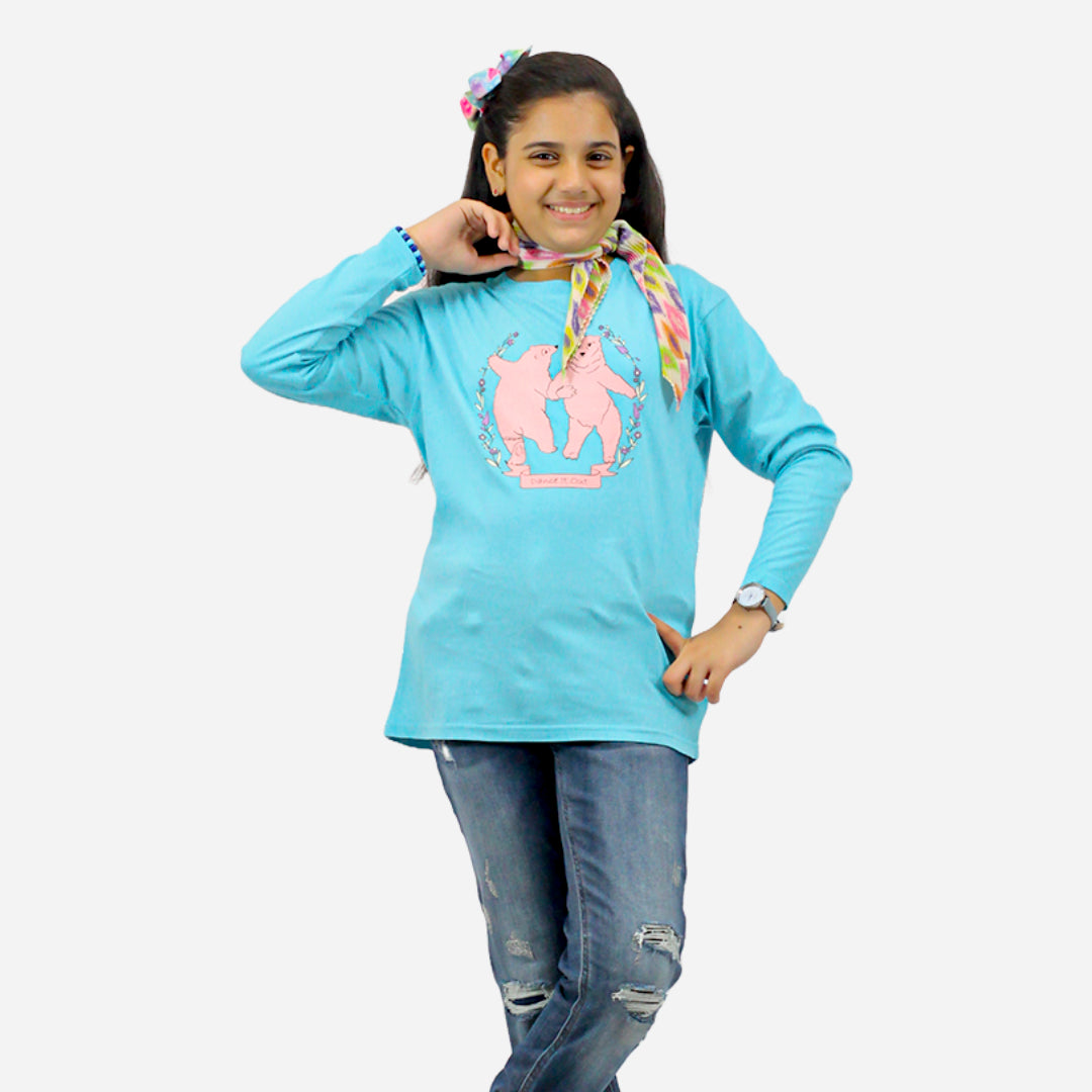 RSVD Girls Blue Color T-shirt
