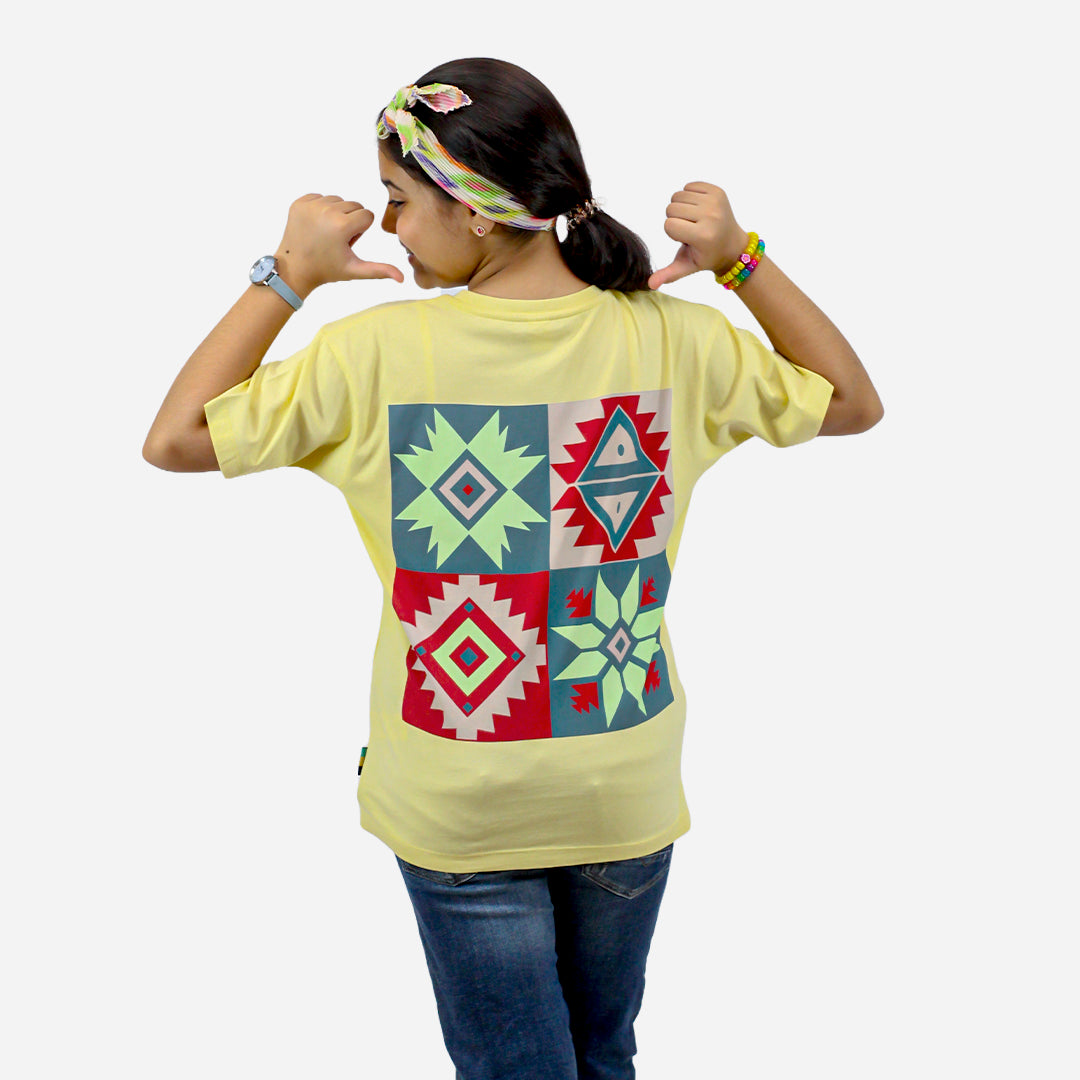SPGFLD Girls Yellow Color T-shirt