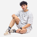DKY Men's  Grey Color Shorts & T-Shirt Suit