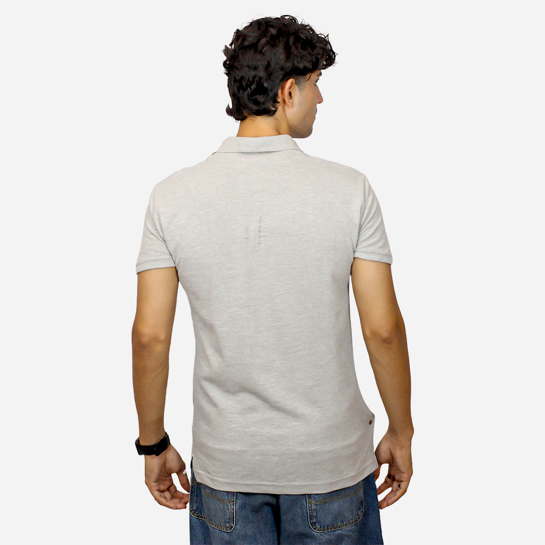 MM Men's Grey Color Polo T-shirt