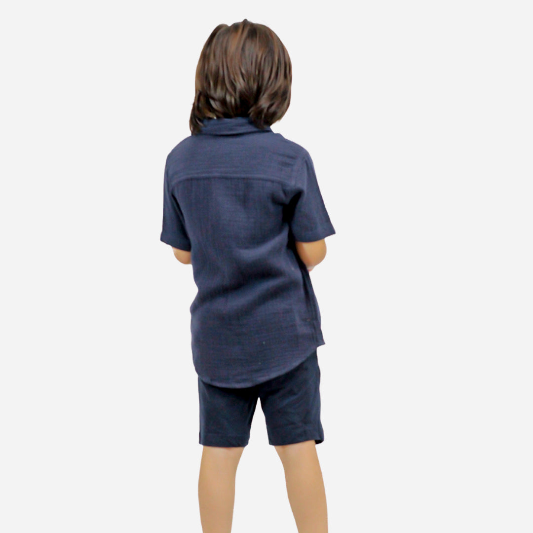 TILT Boys Navy Color Shirt