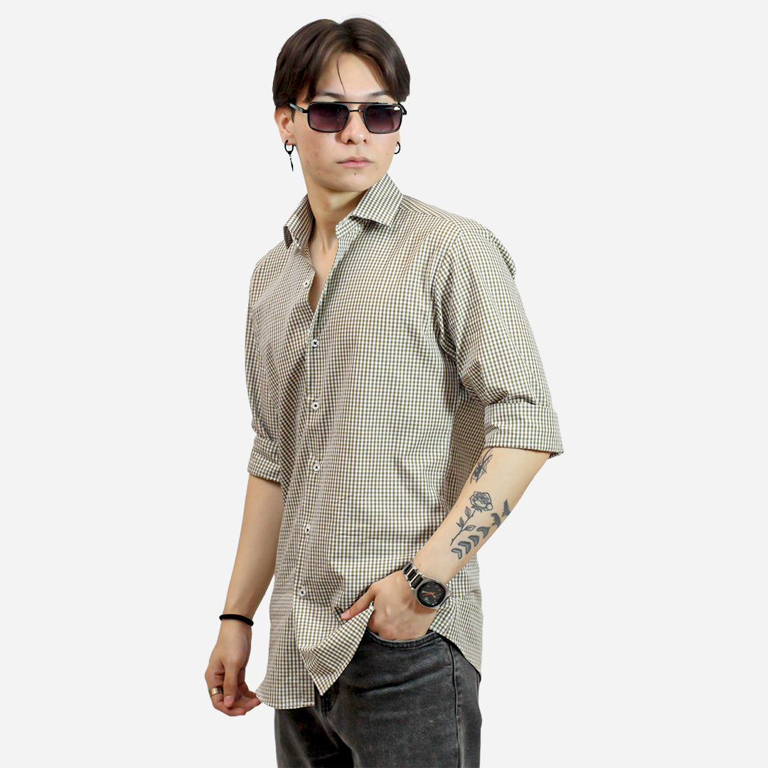 ZR Men's Brown Color Shirt