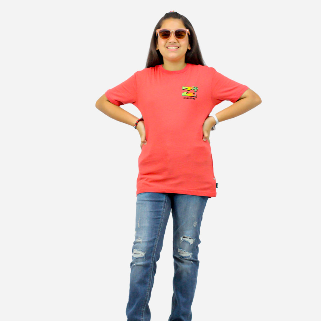 BILLABG Girls Red Color T-shirt