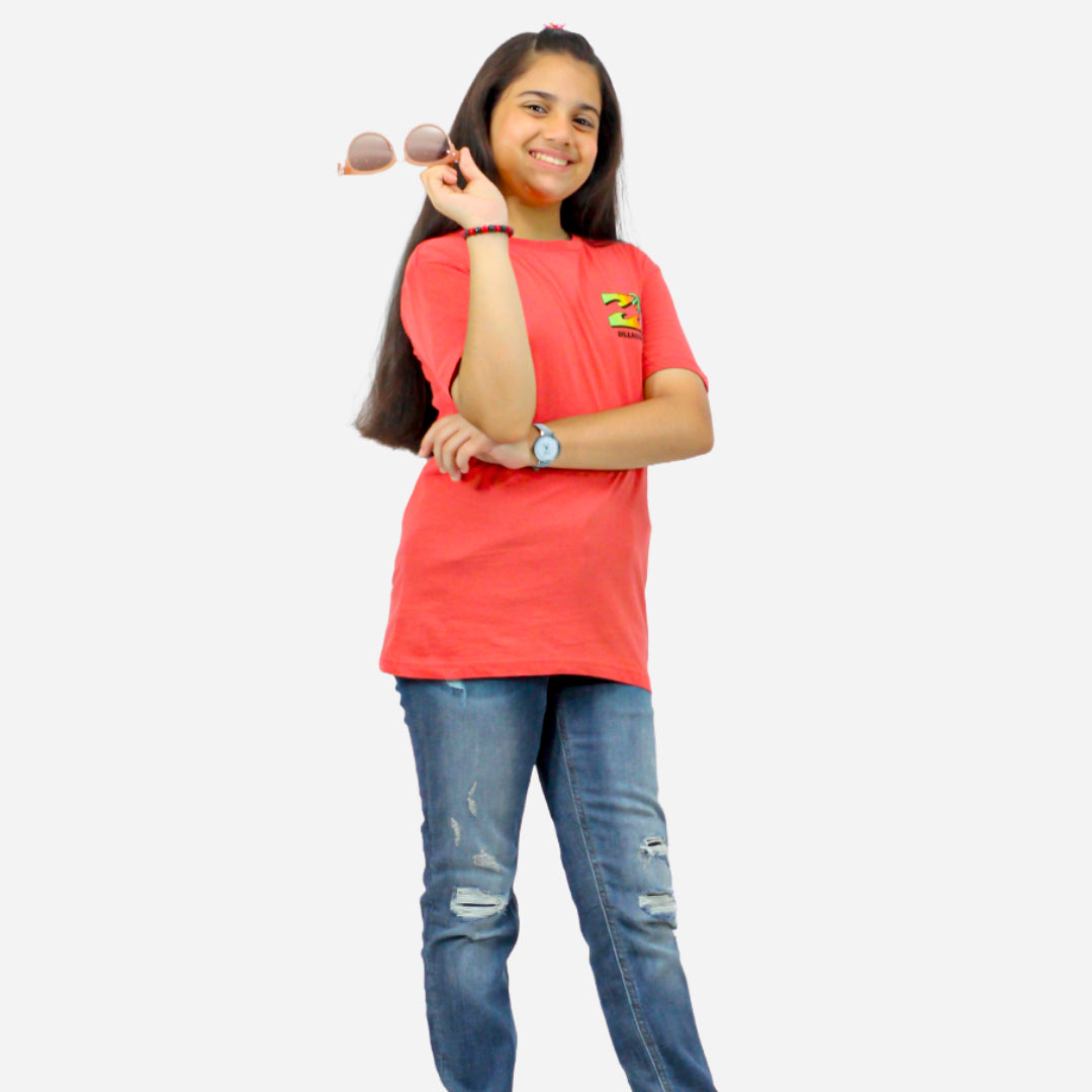 BILLABG Girls Red Color T-shirt