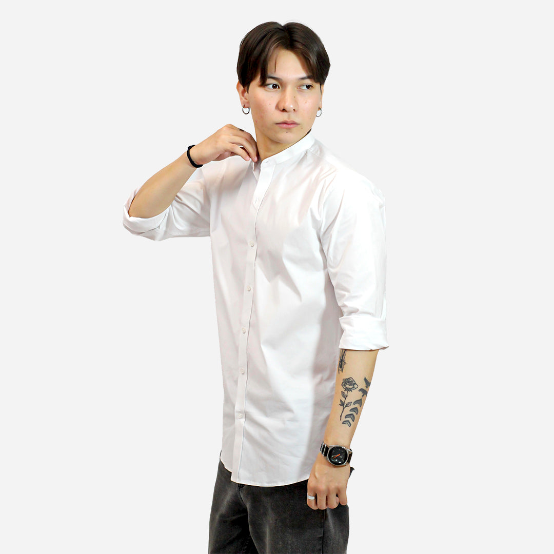 ZR Men's White Color Shirt