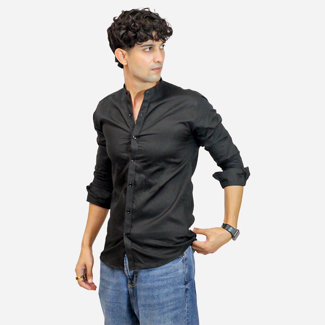 ZR Men's Black Color Shirt