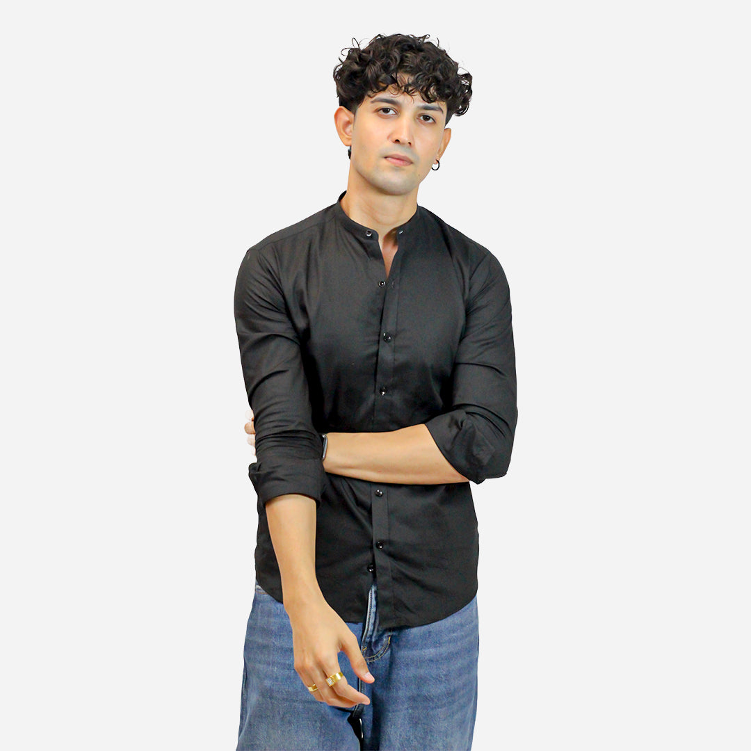 ZR Men's Black Color Shirt