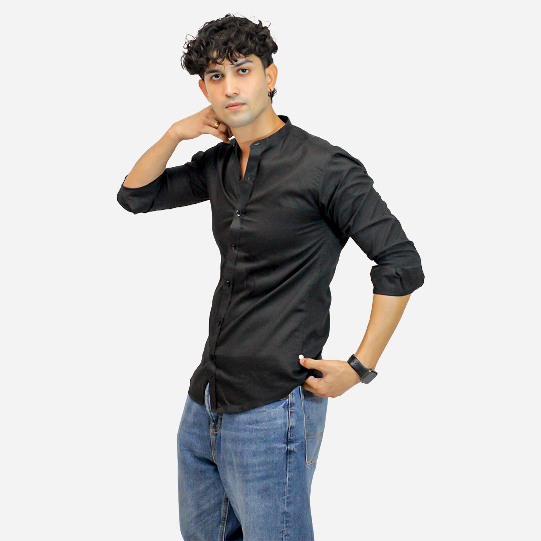 ZR Men's Black Color Shirt