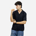 ZG Men's Black Color Half Sleeves Shirt