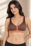 Comfort Fit Front-Zip Seamless Sports Bra