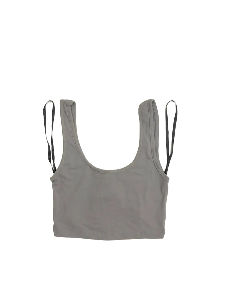 Cloud-Soft Cropped Tank in Slate - Grey