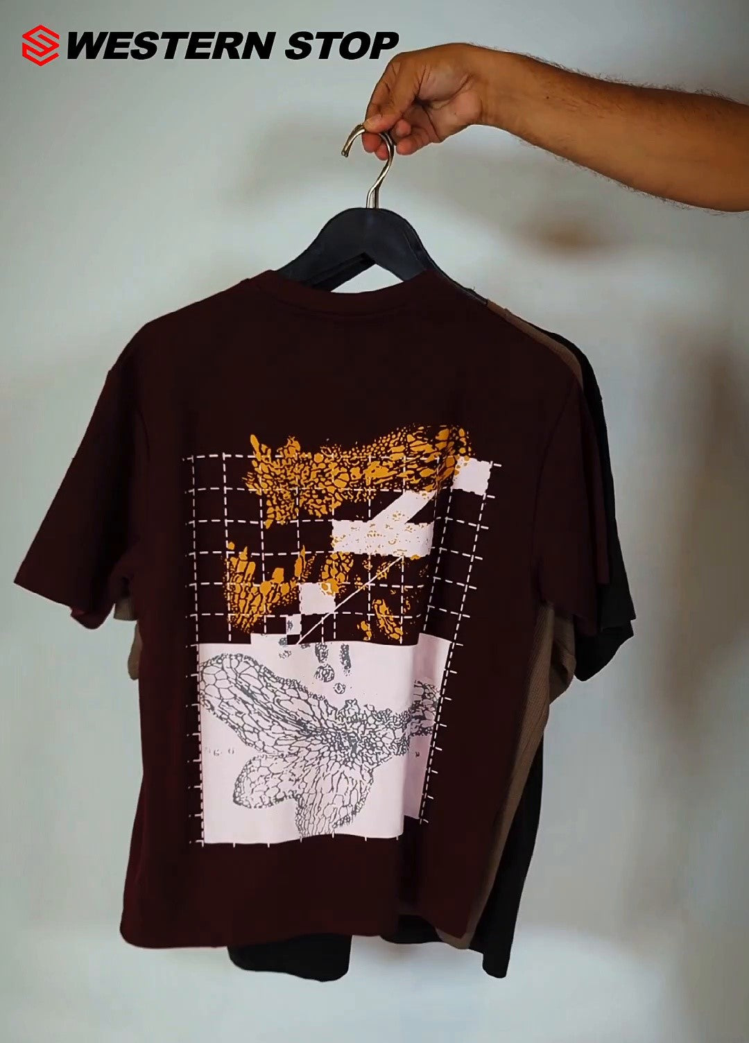 Oversized Maroon Graphic T-Shirt